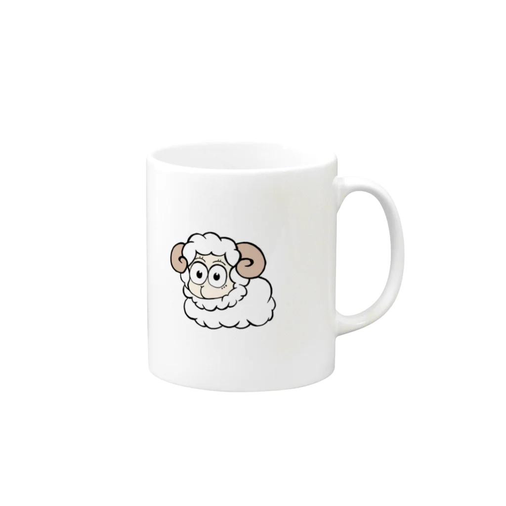 するめのひつじくん Mug :right side of the handle