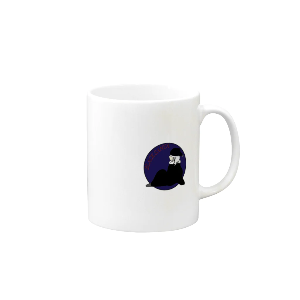 Betar (べた〜)のブラックサンタ Mug :right side of the handle