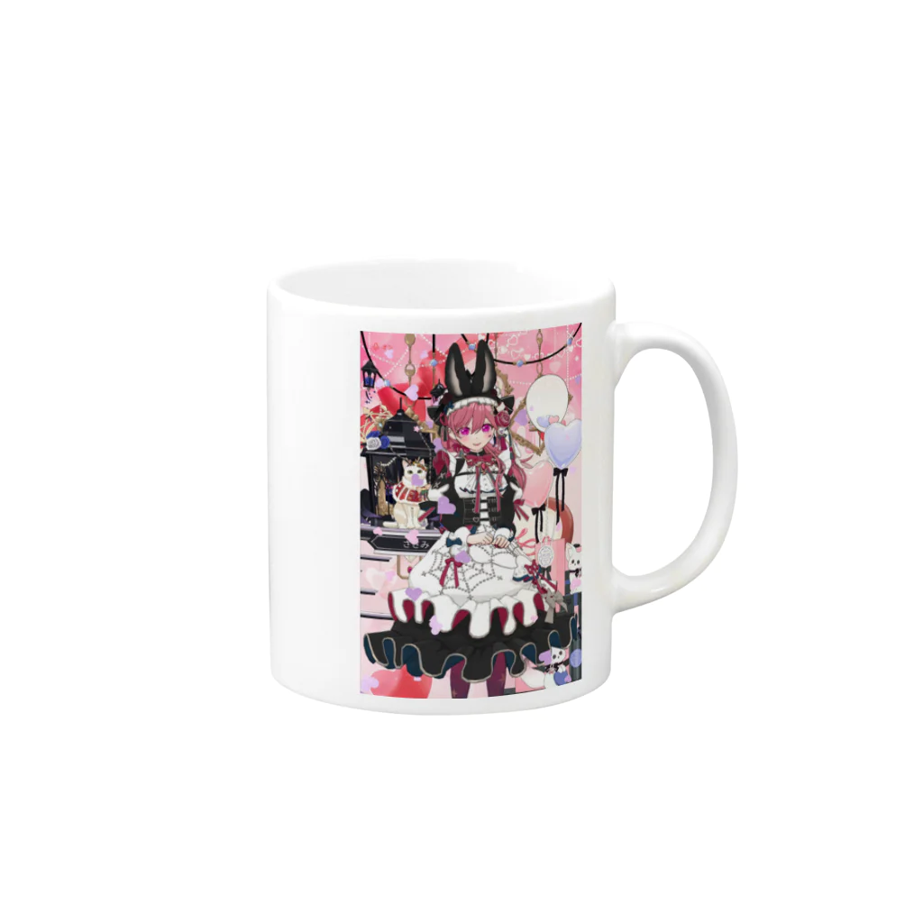 不死鳥のココ❤の藍夏ちゃんへ Mug :right side of the handle