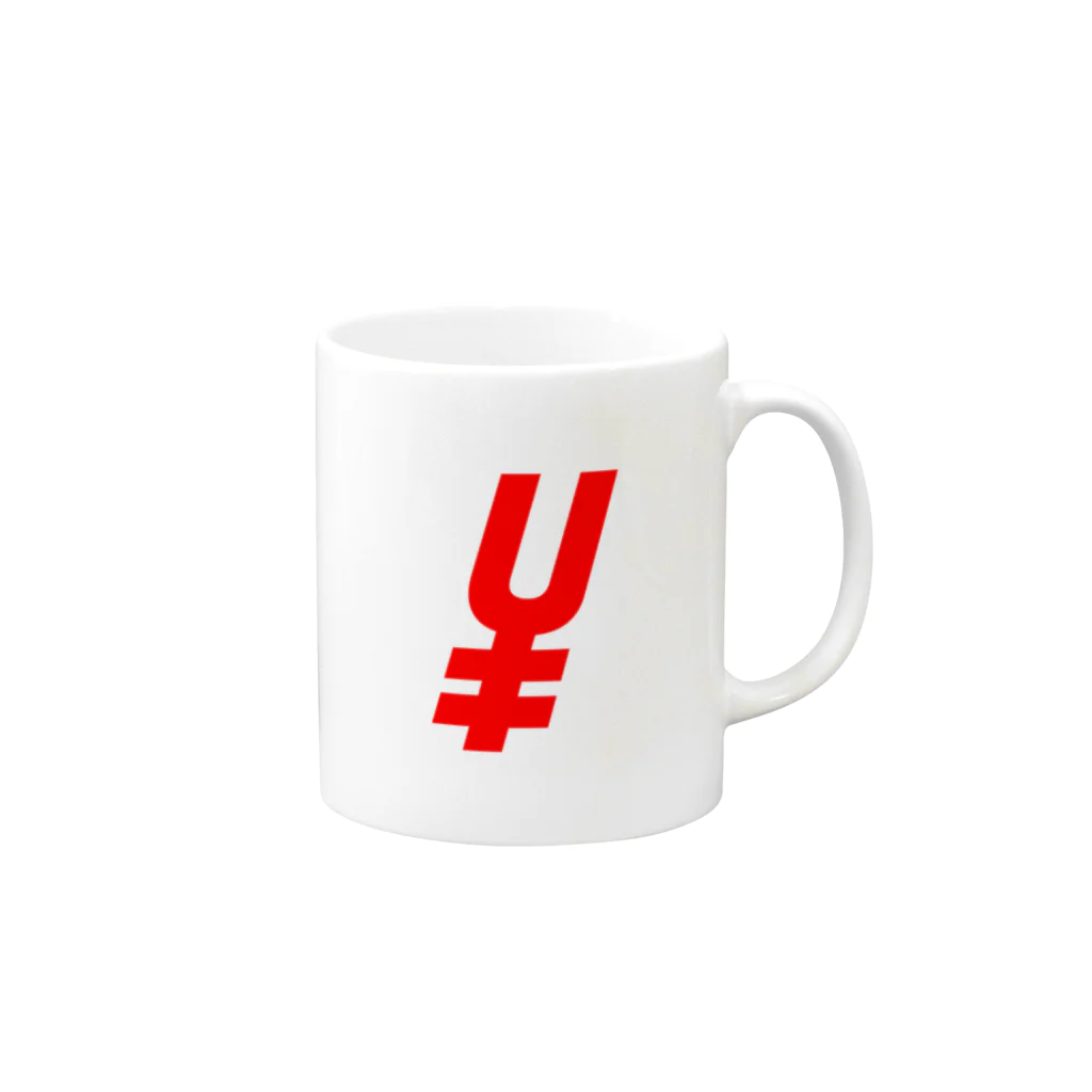 Love lifeの"¥" Mug :right side of the handle