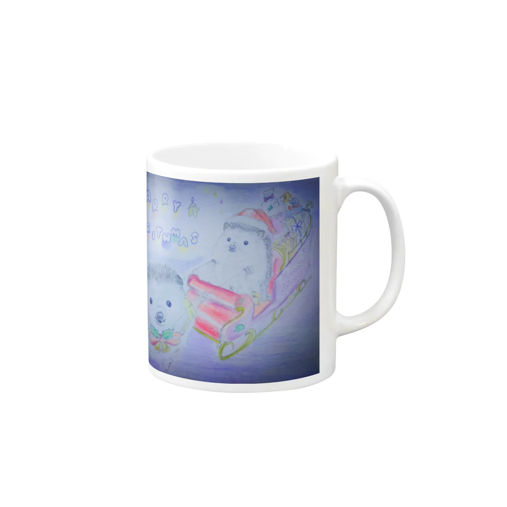 HARINEのはりーくりすます🦔 Mug :right side of the handle