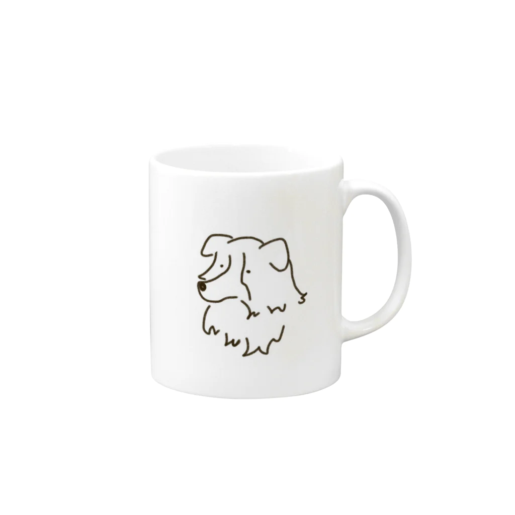 RRR_bordersの-1 たれ耳ちゃん Mug :right side of the handle