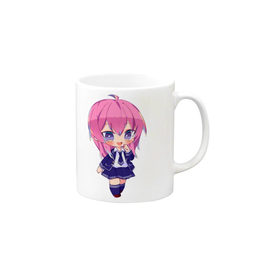 彩-sai-໒꒱V声優のmini彩(ブレザー) Mug :right side of the handle