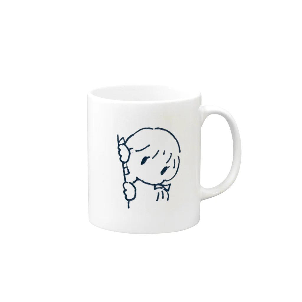 にこにこのかくれんぼ おんなのこ Mug :right side of the handle