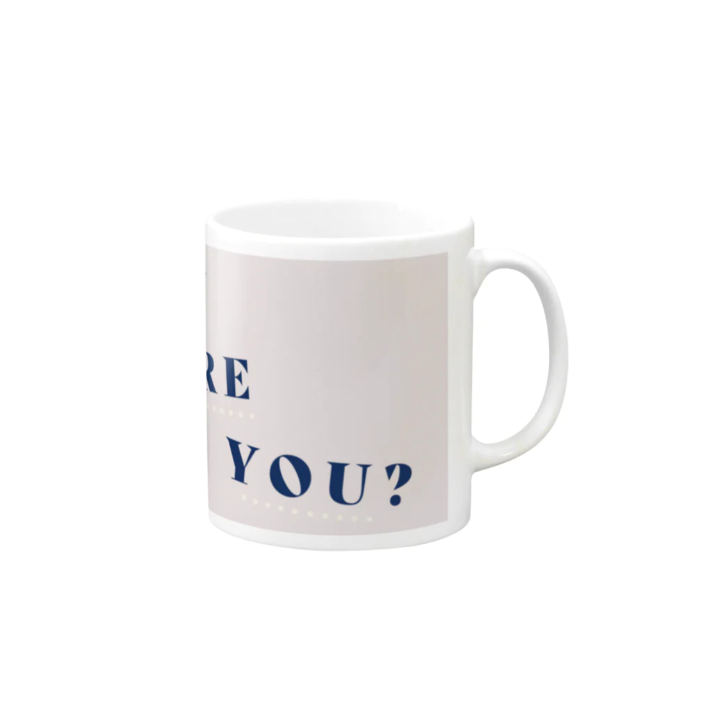 DOG FACEのHOW ARE YOU? ダックスグッズ【わんデザイン-1月】 Mug :right side of the handle