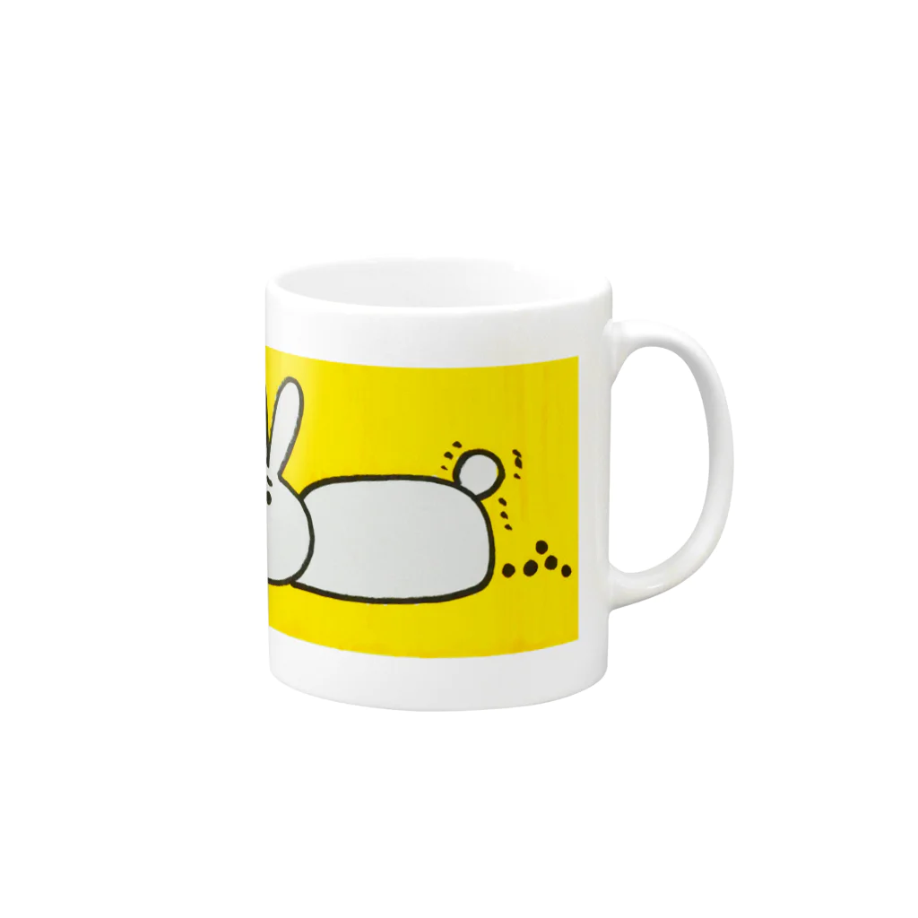 きよらのぽろぽろうさぎ Mug :right side of the handle