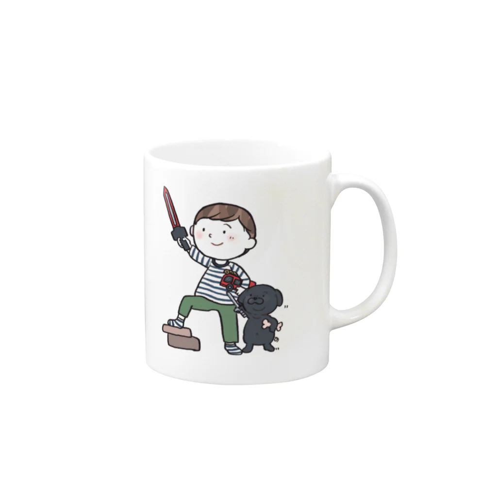 70%charactersのちんまり君グッズ Mug :right side of the handle