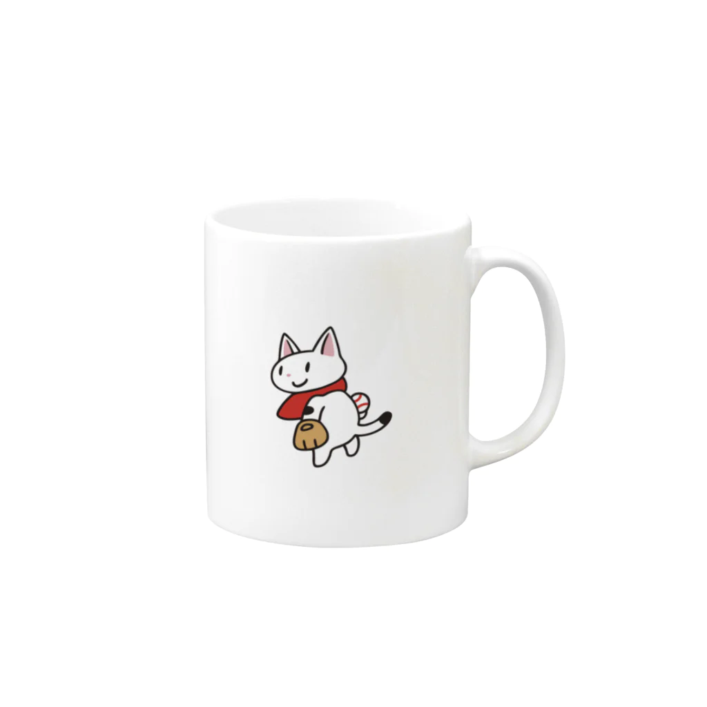 のんびりイラスト商店の野球対決マグカップ Mug :right side of the handle