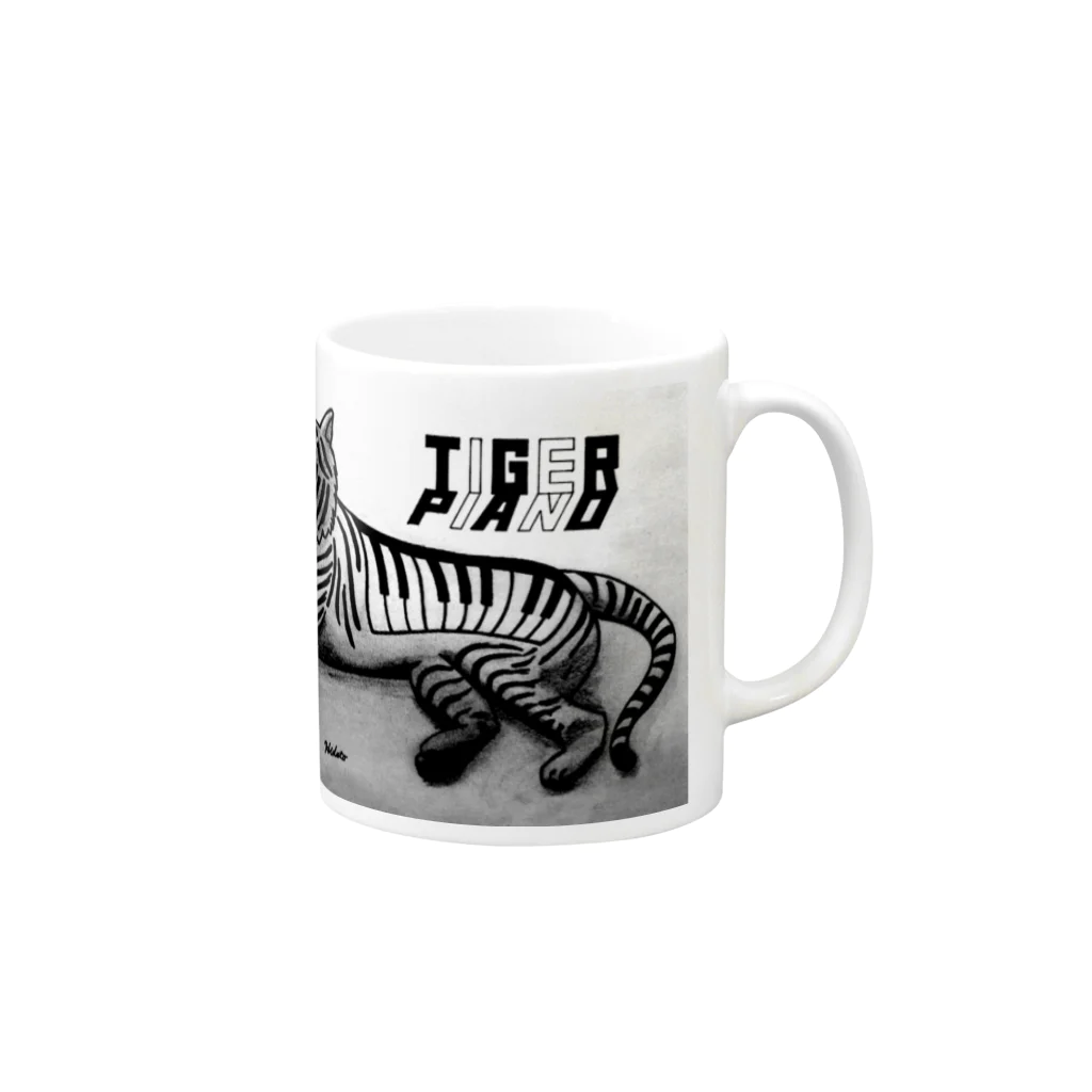 39Sの寅ピアノ Mug :right side of the handle