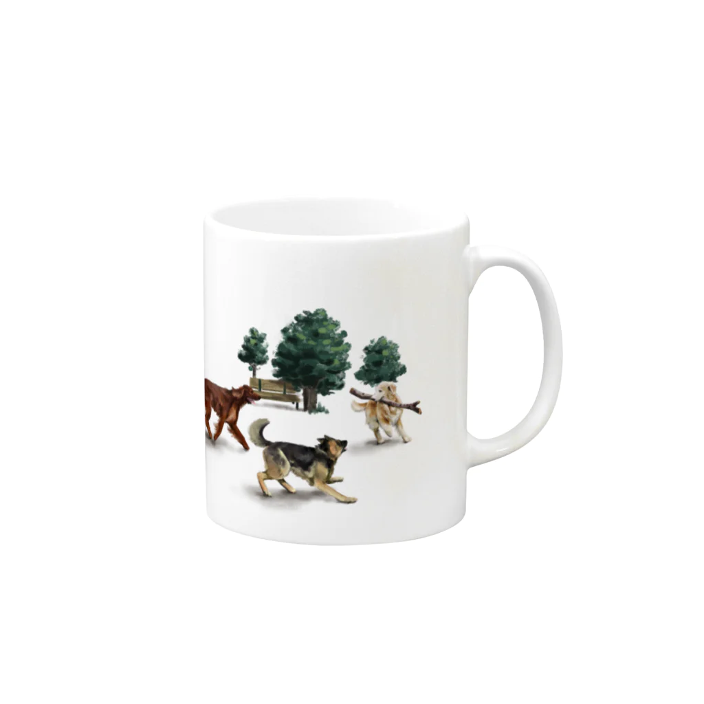 OOKIIINUのPARK TIME Mug :right side of the handle