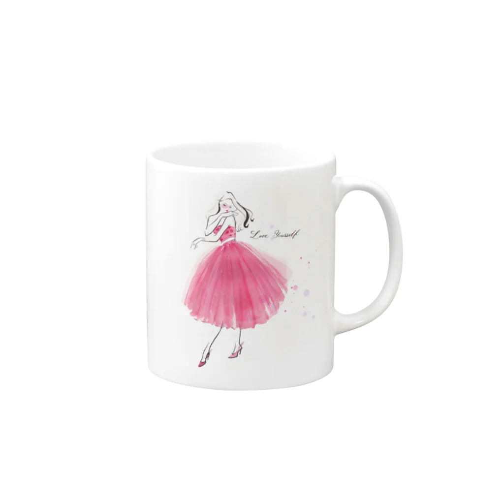 Jojo Yan | A Fashion IllustratorのBe yourself Mug :right side of the handle