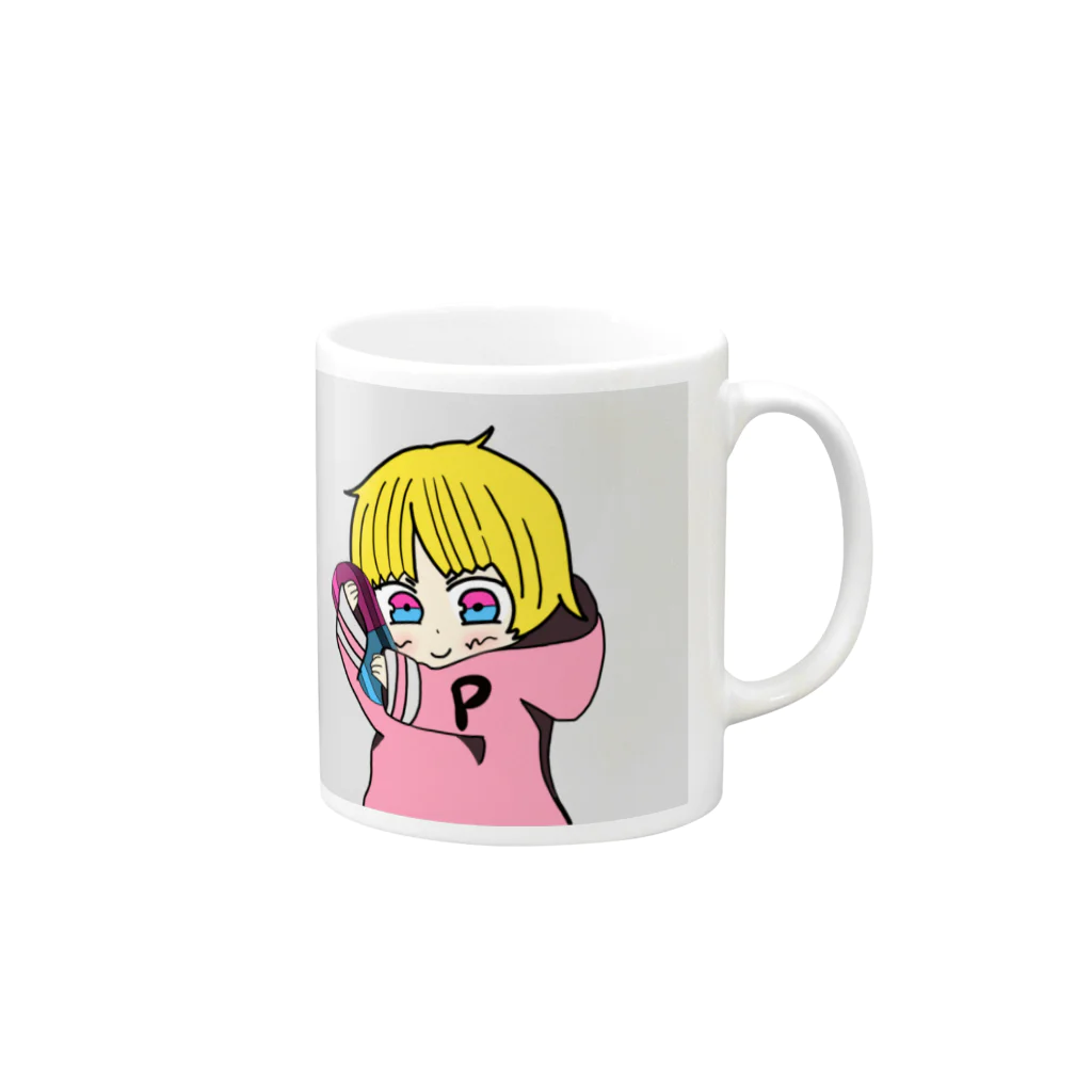 ピノコ@双極性の大学生･イラスト描きの小さなピノコ Mug :right side of the handle