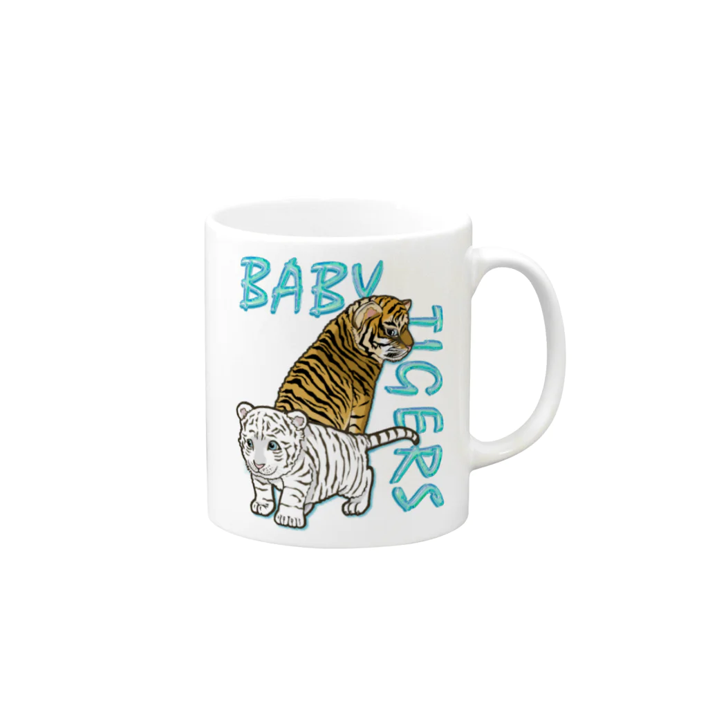 LalaHangeulのBABY TIGERS Mug :right side of the handle