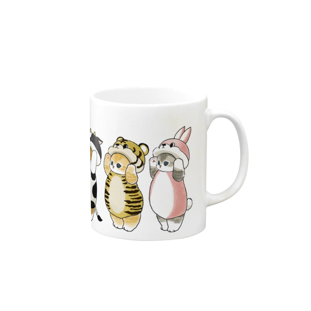 mofusandの被り物にゃん Mug :right side of the handle