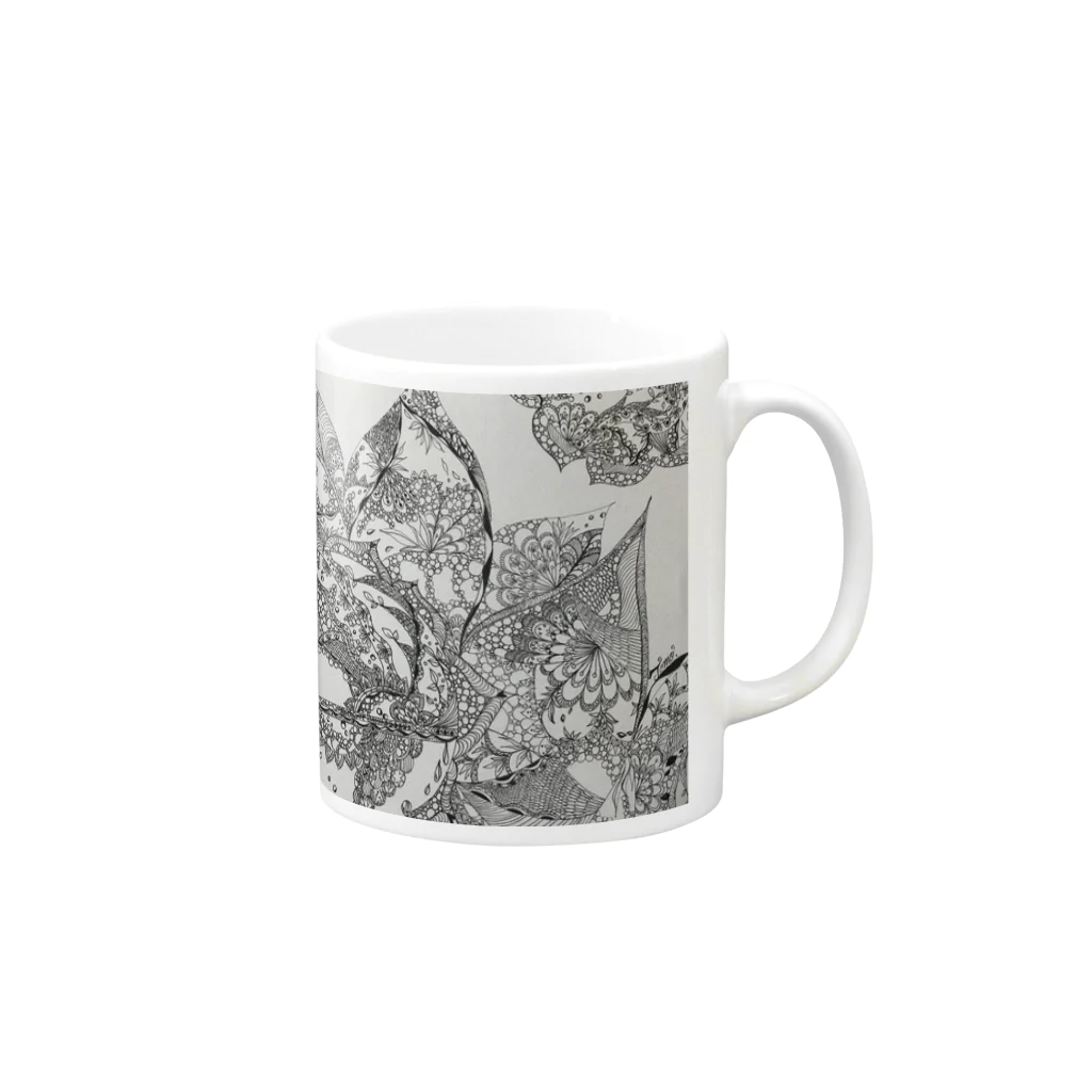 himawari-52の花　花　花 Mug :right side of the handle