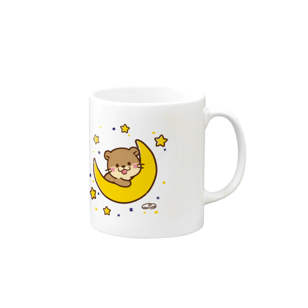 Haruna shopのコツメカワウソ☆夜 Mug :right side of the handle