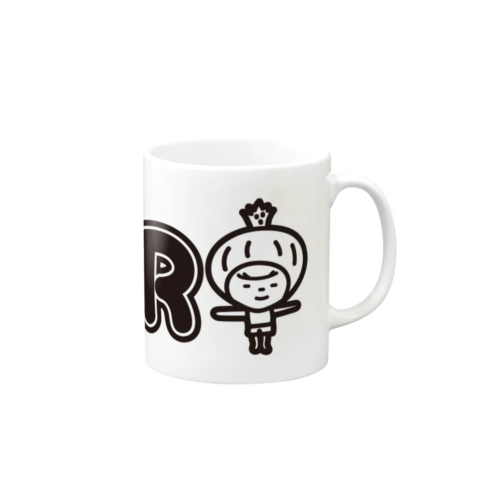 きくのらくがきのSTART きく　黒文字バージョン Mug :right side of the handle