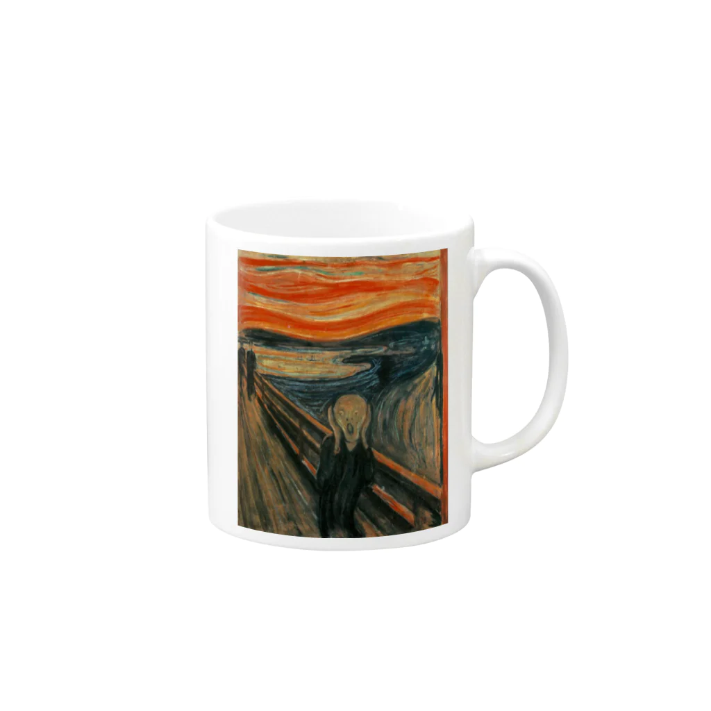 artgalleryのThe Scream マグカップの取っ手の右面