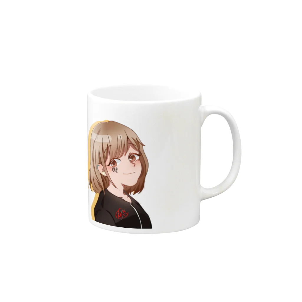 ༊༅͙̥̇ 元土地神しーちゃん♡のキャラグッズ2 Mug :right side of the handle