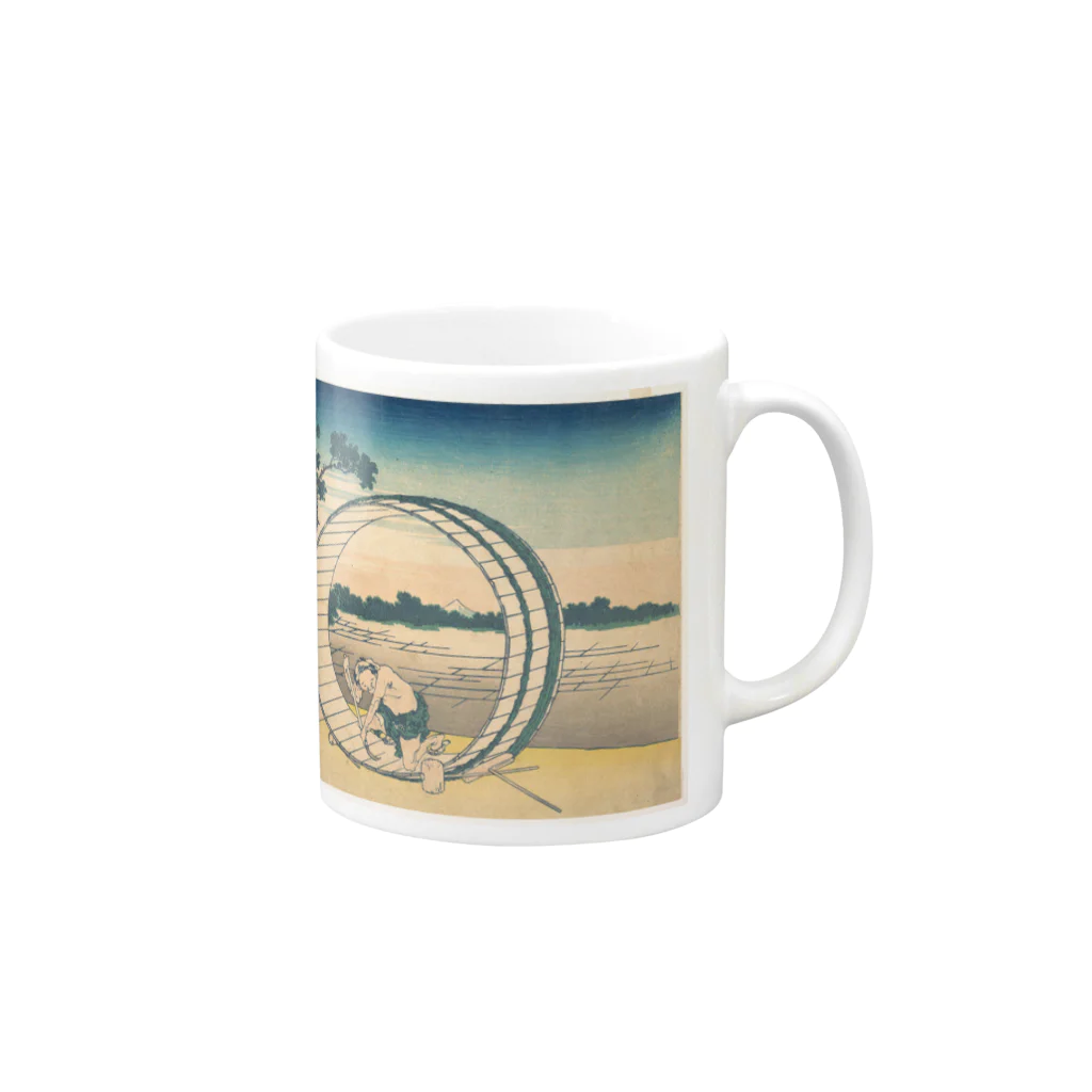 日本の名画の富獄三十六景・尾州不二見原 Mug :right side of the handle