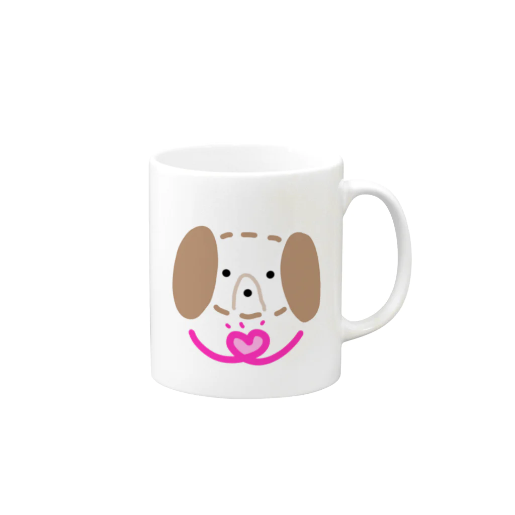 soramameのびーぐる Mug :right side of the handle