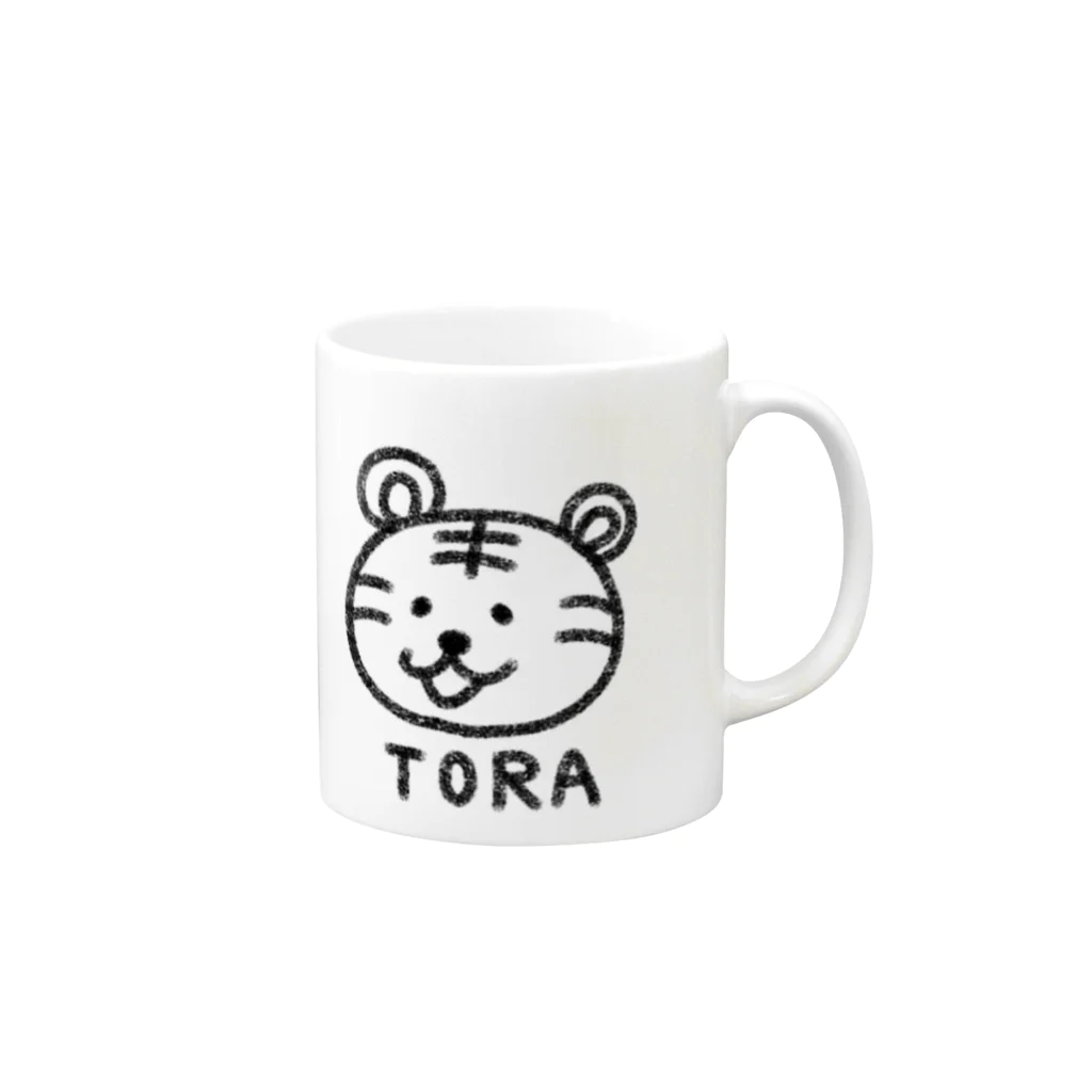 tora_tora_shopのトラトラくん Mug :right side of the handle