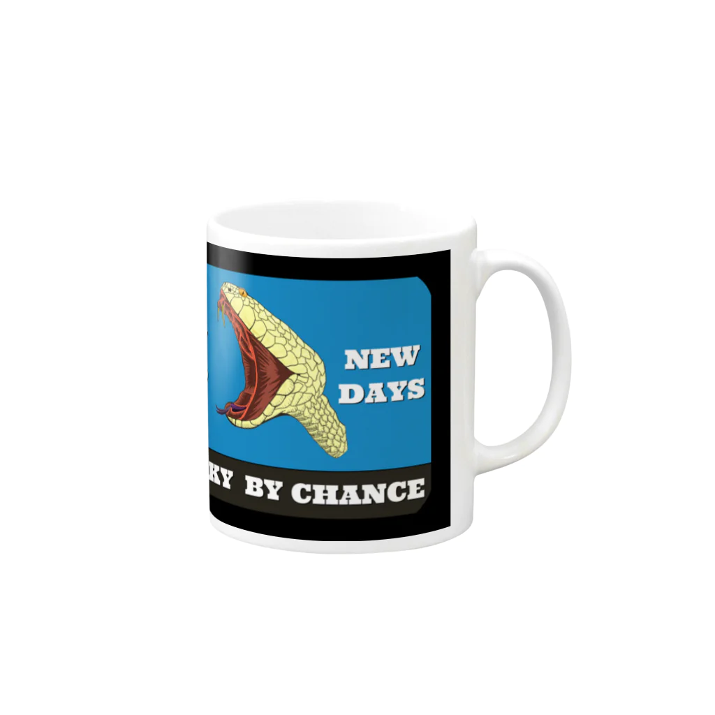  LUCKY BY CHANCE(らっきーばいちゃんす)のNEW DAYS Mug :right side of the handle