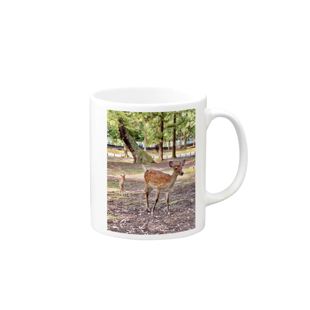 SHOP TEKASA official（SALE期間中）の鹿の親子🦌 Mug :right side of the handle