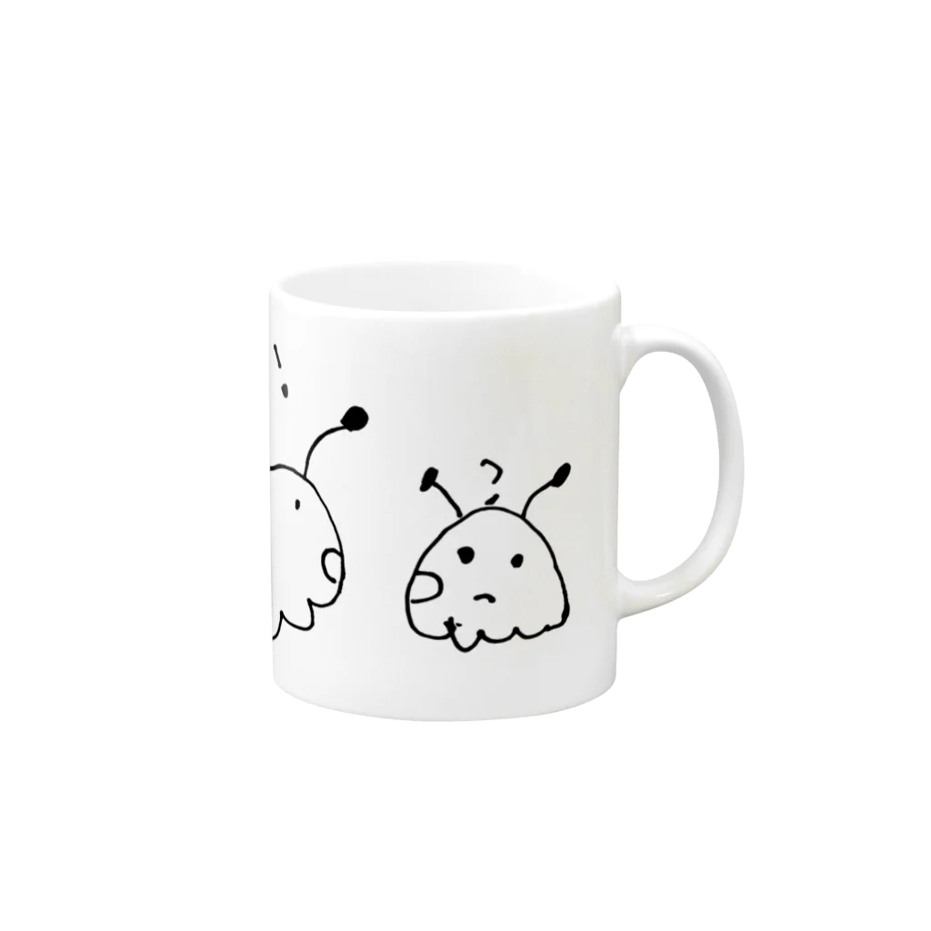 ぱっちくんパチパチのであいがしら Mug :right side of the handle