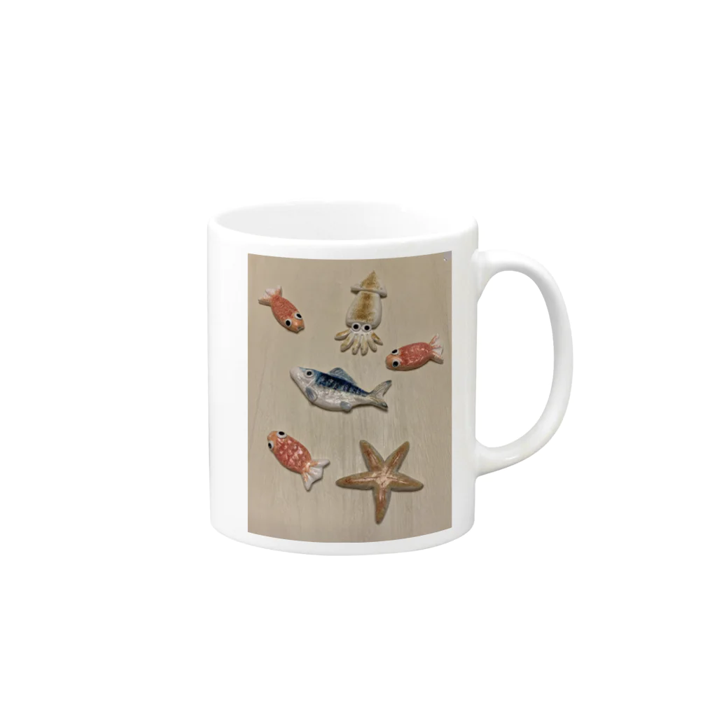 sesujipinkenのお魚天国🐟 Mug :right side of the handle