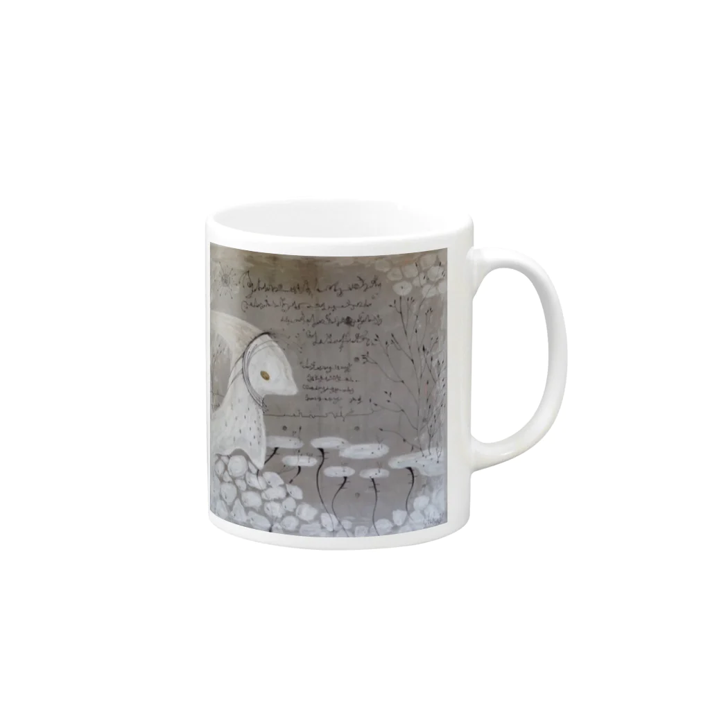 イロノカタチ ilonokatachiのmortar Mug :right side of the handle