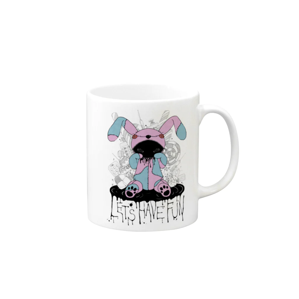 [cugly]の[cugly]CuglyRabbit Mug :right side of the handle