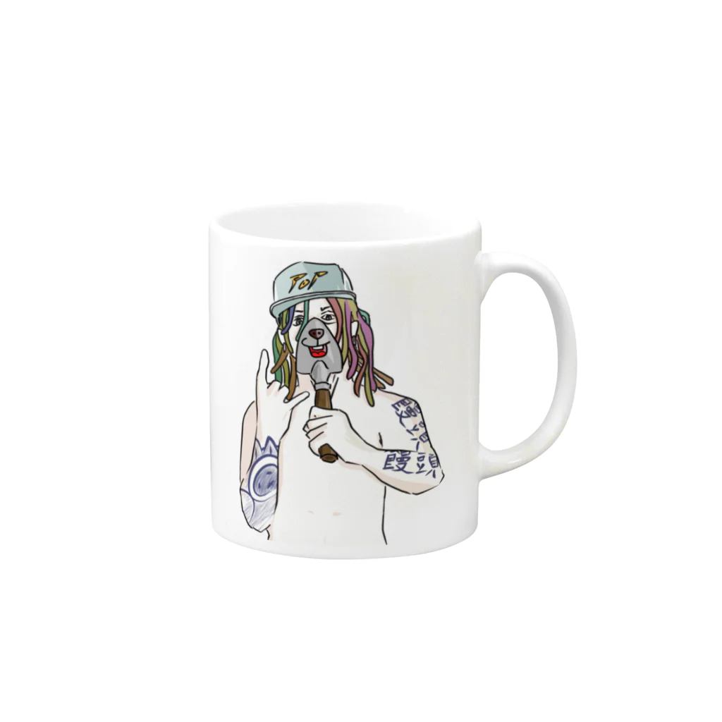 ポップヌードルの饒舌なシャベル Mug :right side of the handle