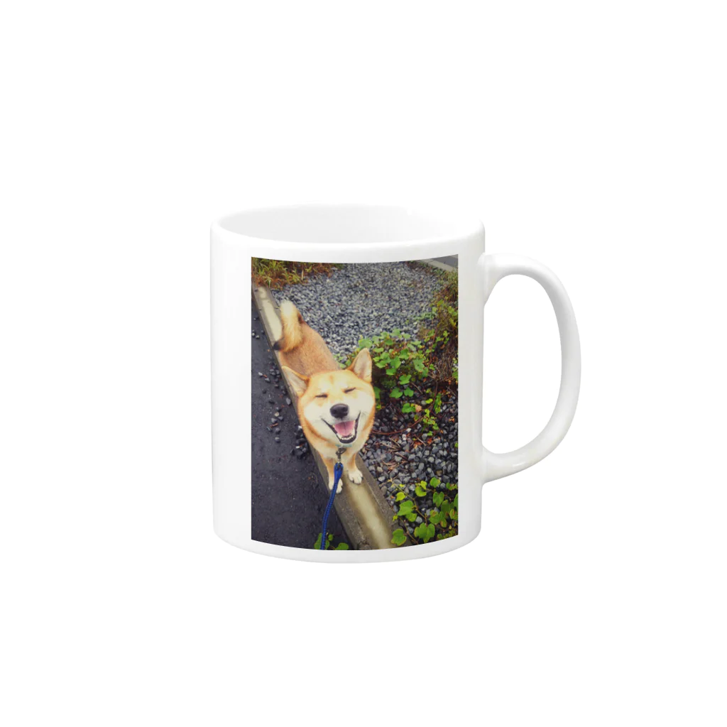 Garnet Windの柴犬ご機嫌 Mug :right side of the handle