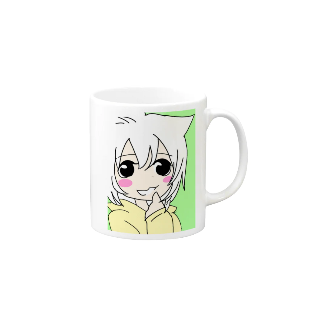 nattonのねぎとろ Mug :right side of the handle