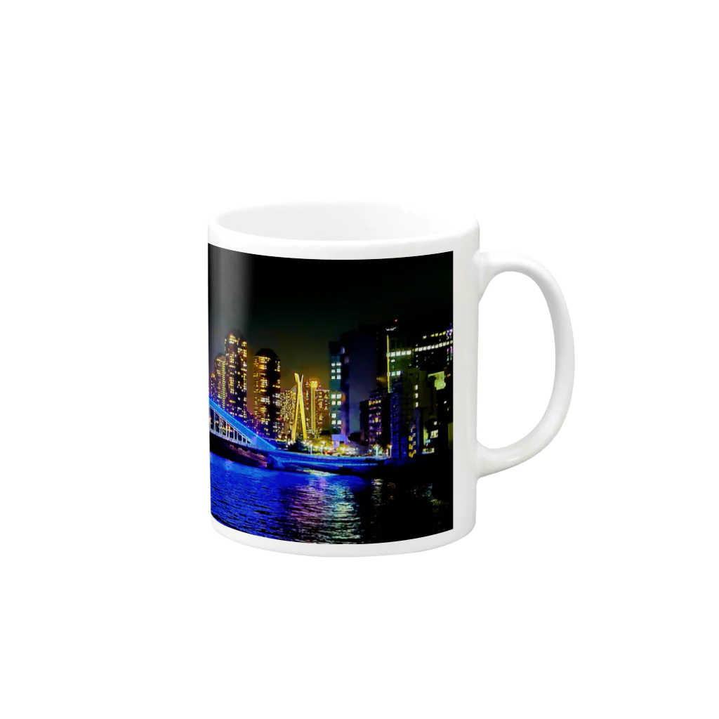 らんすけふぉとの絶景（永代橋） Mug :right side of the handle