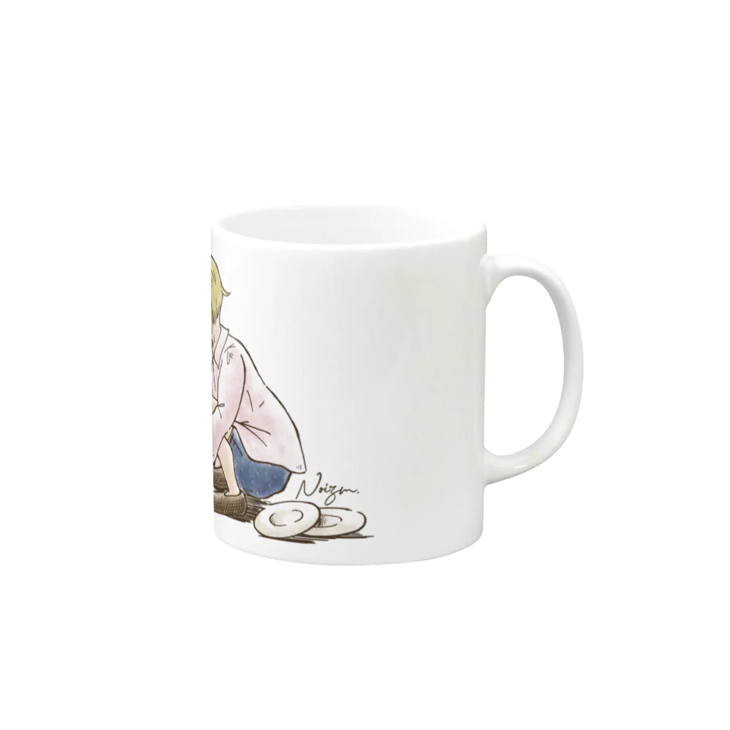 喫茶Noizmのおままごと Mug :right side of the handle