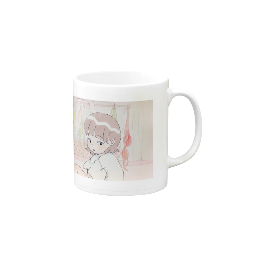 かわの まさみのおんなのこ 💓 Mug :right side of the handle