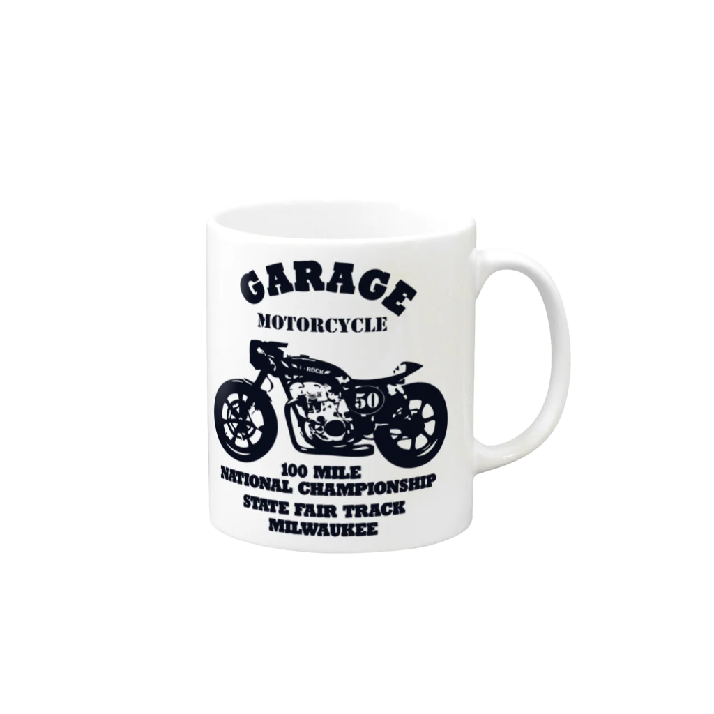 キッズモード某の武骨なバイクデザイン Mug :right side of the handle