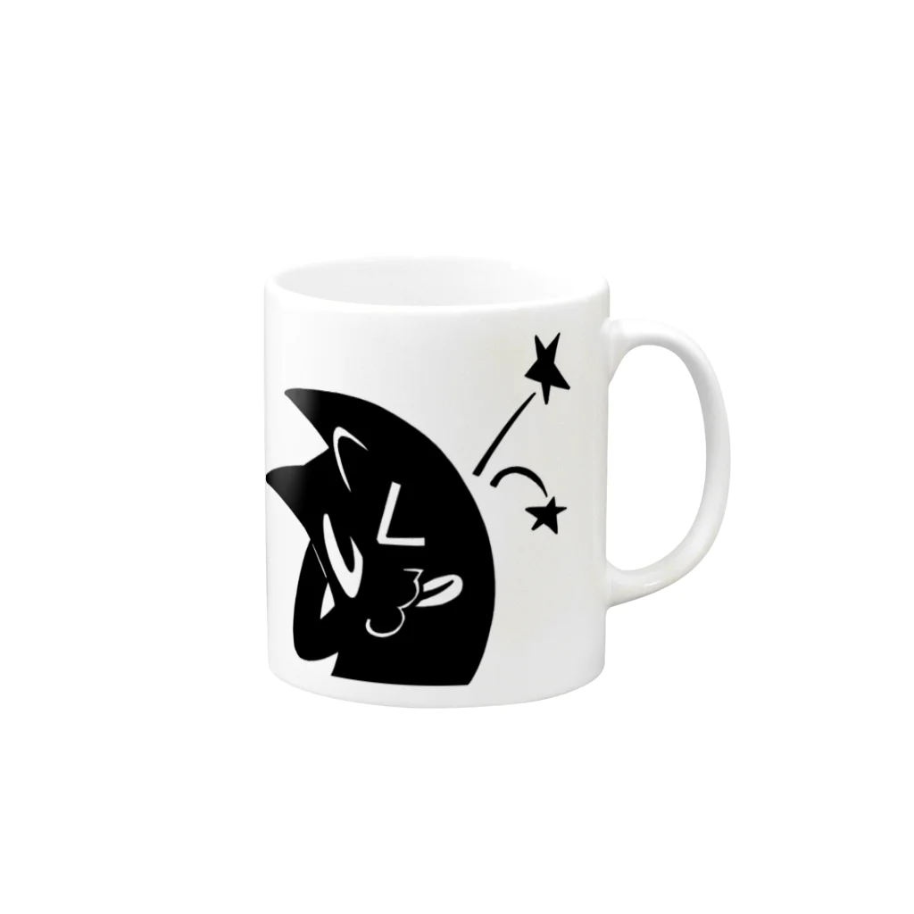 犬かもなのと猫のはずのてへ☆ Mug :right side of the handle