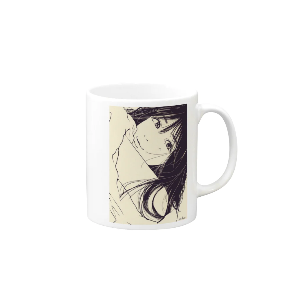 Mckeeの「おはよ」 Mug :right side of the handle