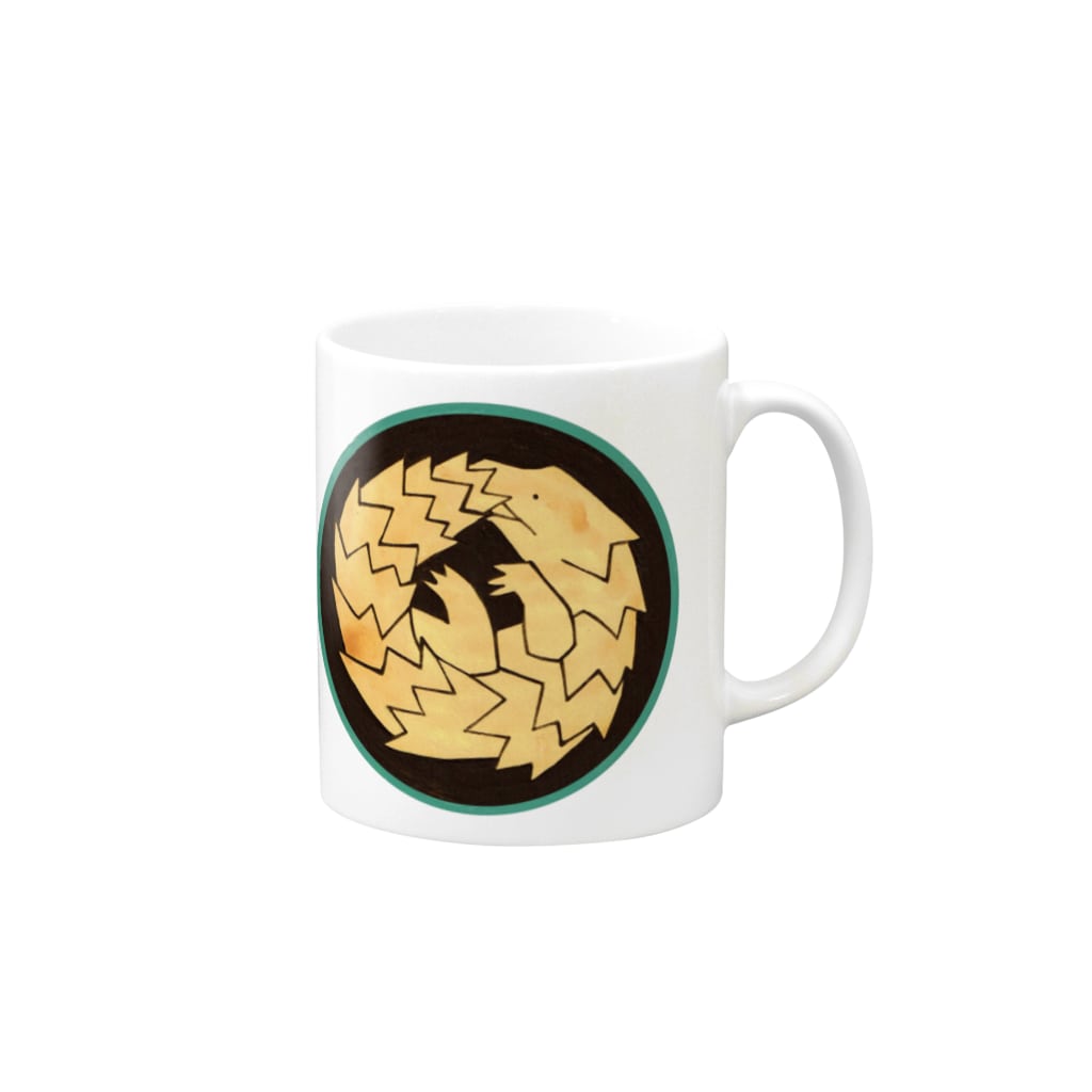 AYA CHUJO ORIGINAL GOODSのアルマジロトカゲ Mug :right side of the handle