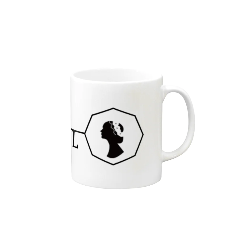 KEYGIRL.officialshopのkeygirl_logover Mug :right side of the handle