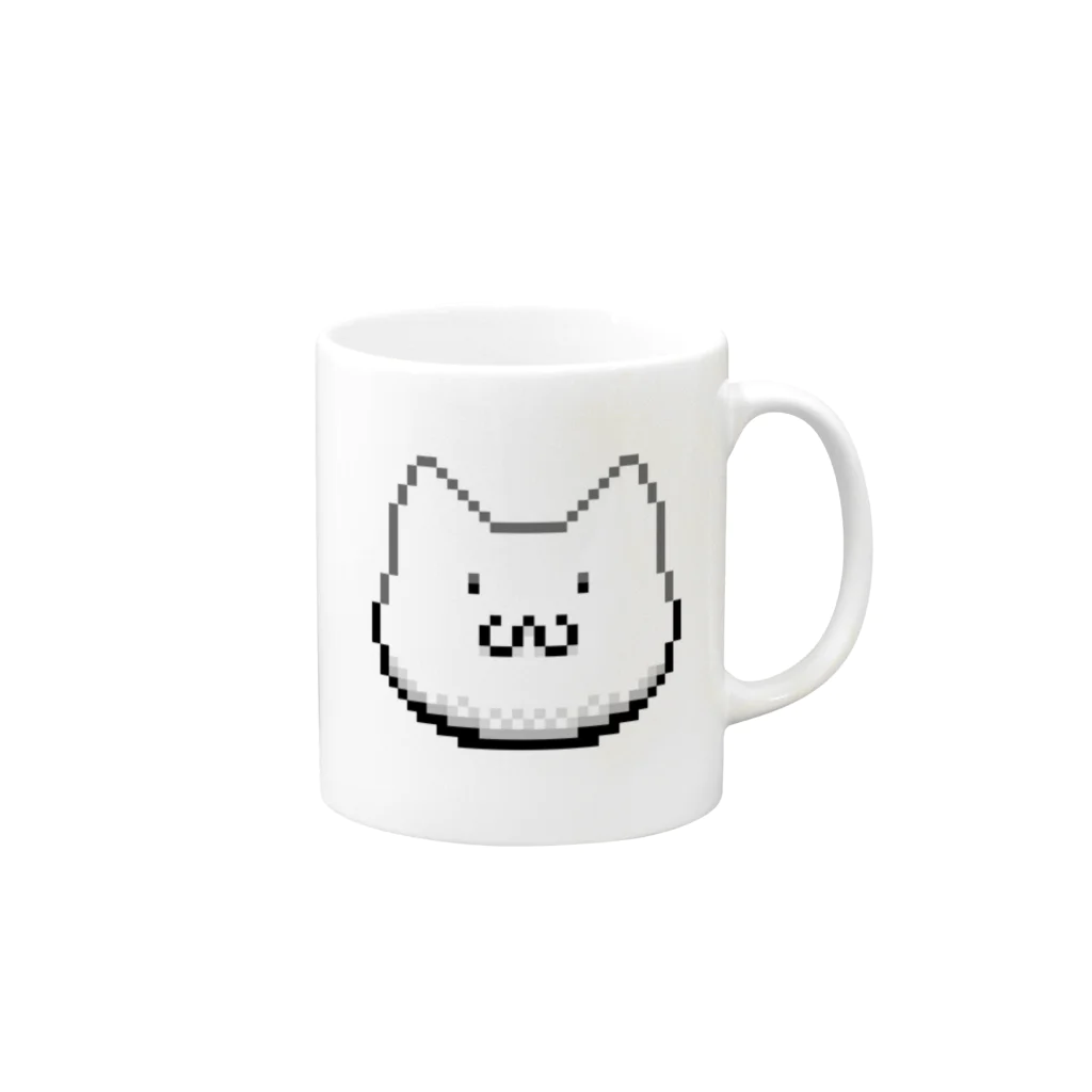 ken's STUDIOのドット絵ねこ・namakubi  Mug :right side of the handle