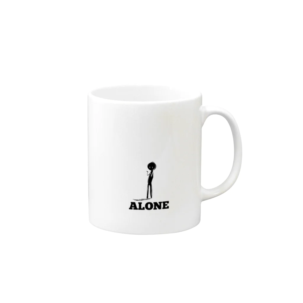 kyura-goteのALONE Mug :right side of the handle