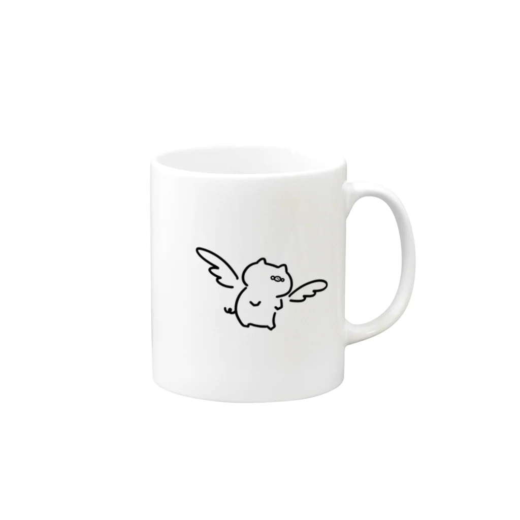 ちゃんきよのおみせの翼がはえたブー Mug :right side of the handle