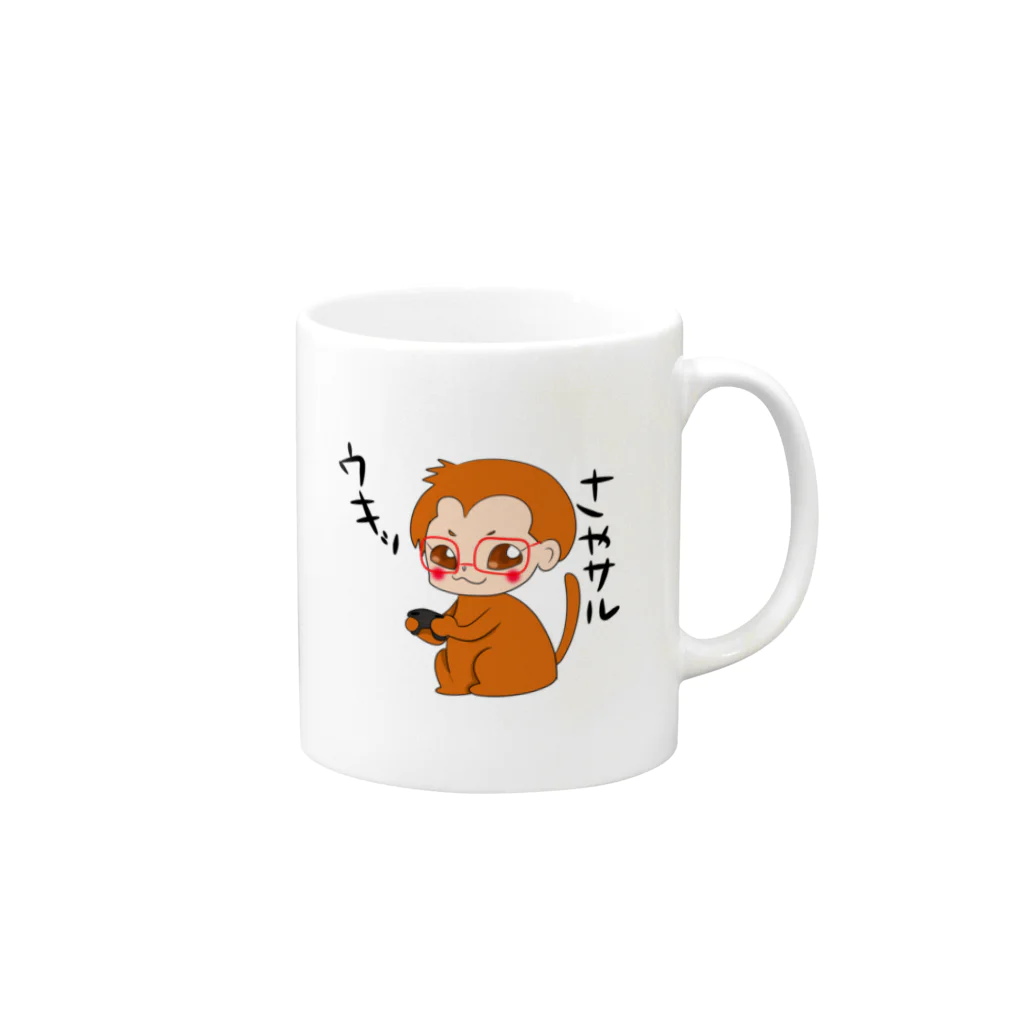 F.Tさやかのさやサル Mug :right side of the handle