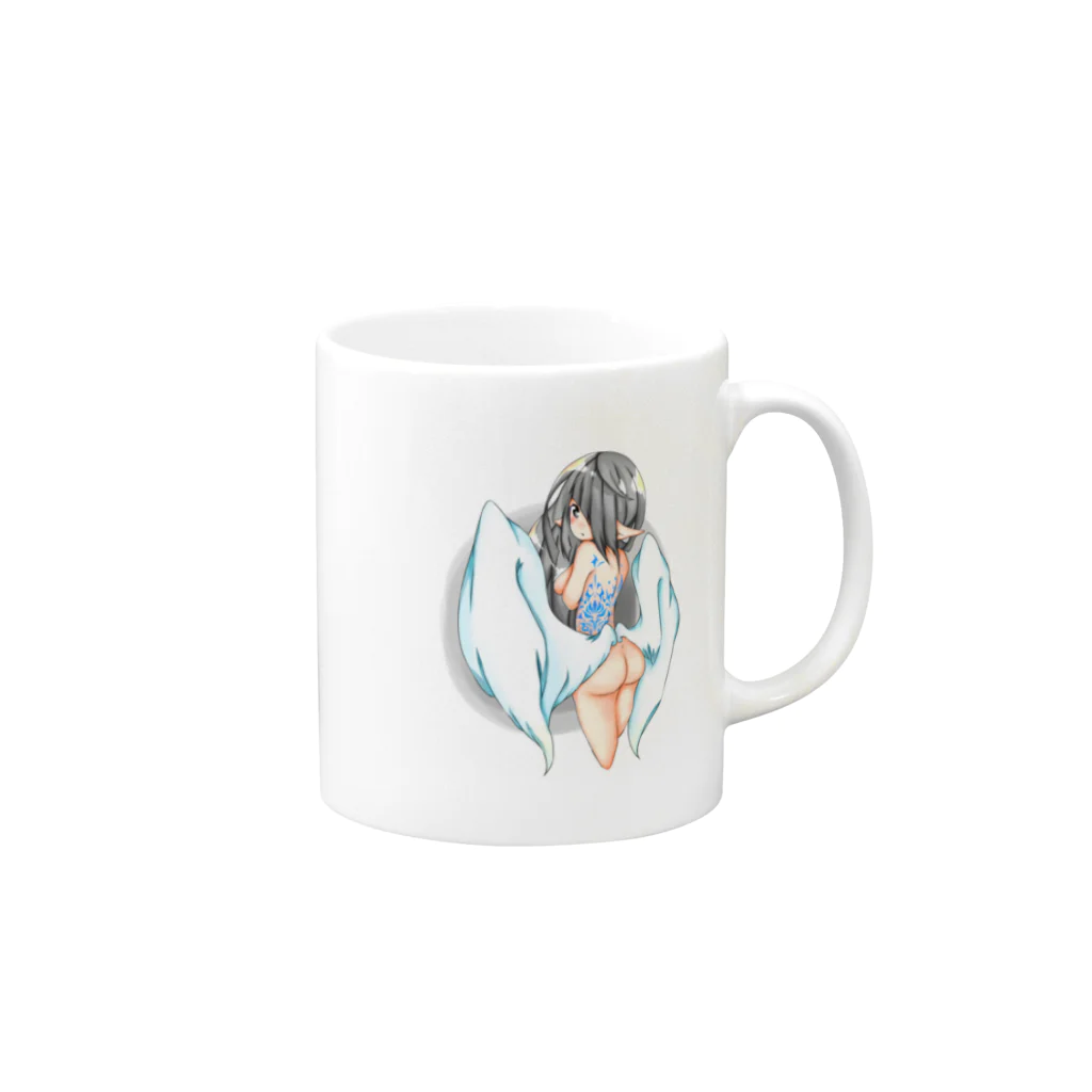 ピコピコハンマーのつばさ Mug :right side of the handle