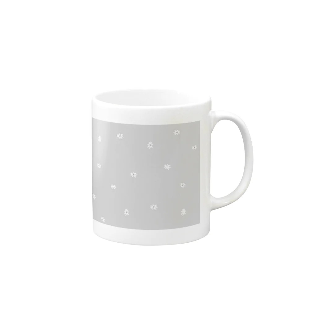 rilybiiのgrayPastel × babygray Mug :right side of the handle