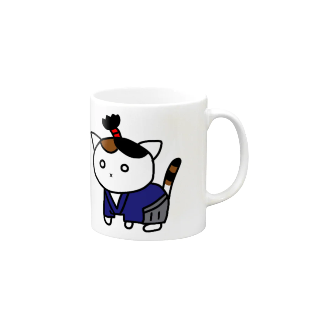 SHOP ベアたんの猫侍 Mug :right side of the handle